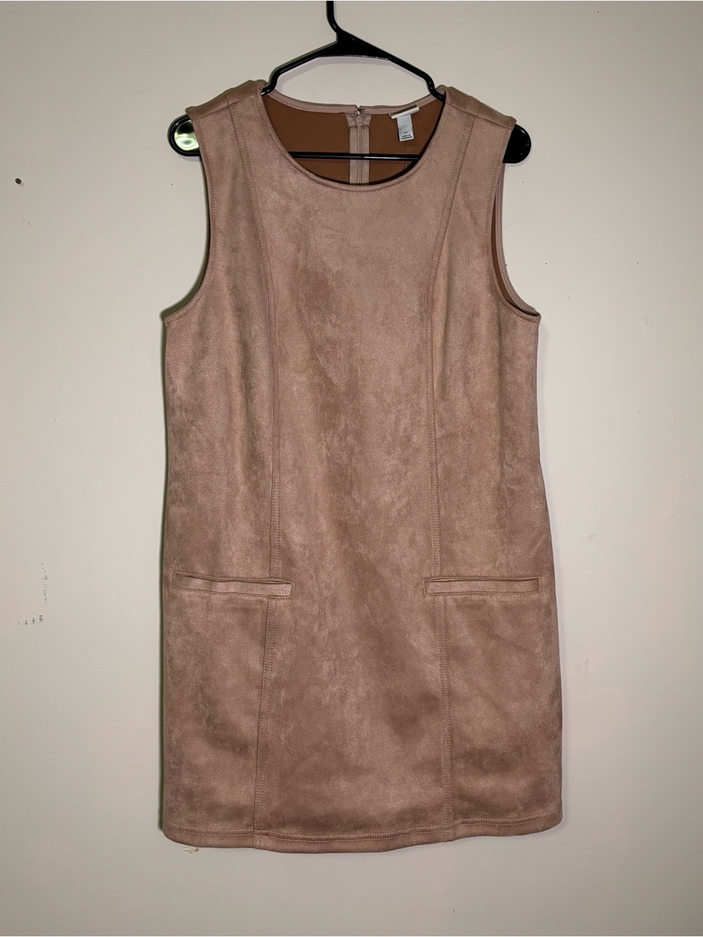 a new day Sleeveless Rose/Tan Suede Shift Dress NWT size 12 - Picture 3 of 8
